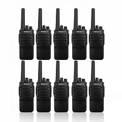Комплект из 10 раций Racio R210 для охраны и ЧОП
