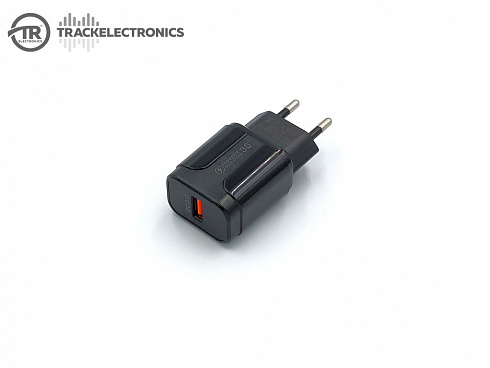 Блок питания 220V выход 1 USB 18W (черный) Fast Charger
